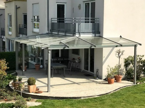 Terrassendach aus Glas
